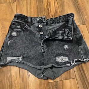 Size 00 , Black denim shorts , Target , worn a few times , In good condition